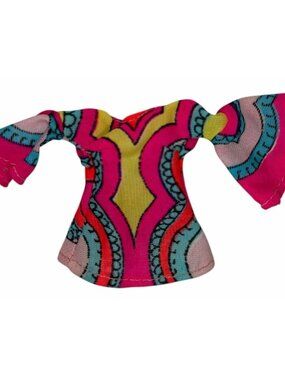 Vintage Mattel Rock Flowers Lilac Doll Replacement Top Bell Sleeve Dawn Clone